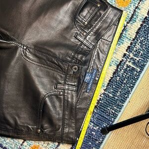 Ralph Lauren black genuine leather with silk lining ,  no damage